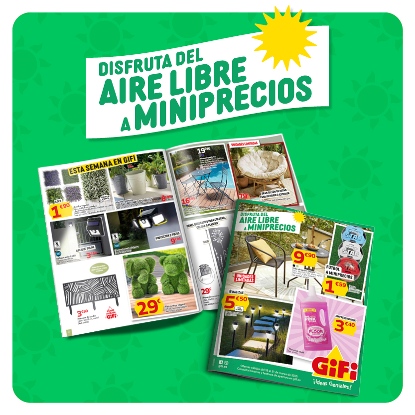 DISFRUTA DEL AIRE LIBRE A MINIPRECIOS
